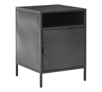 Beliani Meuble de Rangement de Bureau Moderne Industriel en Métal Acier Thermolaqué avec 2 Étagères Noir Waikato