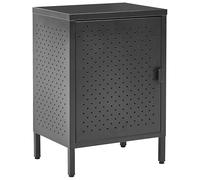 Beliani Meuble de Rangement de Bureau Moderne Industriel en Métal Acier Thermolaqué avec 2 Étagères Noir Mataur