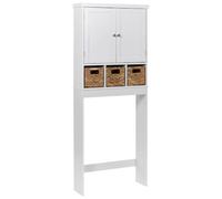 Beliani Meuble de Salle de Bain Traditionnel en MDF avec Étagères Armoire de Toilette Blanc Pacllon