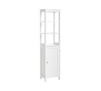 Beliani Meuble de Salle de Bains sur Pieds 5 Étagères Rangement Moderne Blanc Futaleufu