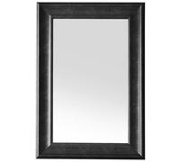 Beliani Miroir Mural au Style Traditionnel Classique avec Cadre Rectangulaire en Plastique Noir de 90 x 60 cm idéal pour Chambre et Salle d'Entrée