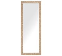 Beliani Miroir Mural de Forme Rectangulaire 130 x 50 cmavec Cadre en Matière Synthétique Laiton au Style Glamour