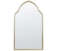 Beliani Miroir Mural Doré en Métal 58 x 104 cm Pièce d'Accent Glamour Décorative Aconchi