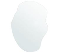 Beliani Miroir Mural Forme au Design Original sans Bords 50 x 70 cm en Verre Argenté