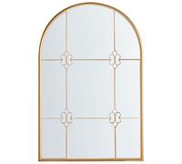 Beliani Miroir Mural Glamour Vintage avec Cadre en Métal Accessoire Décoratif Doré Thulay