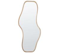 Beliani Miroir Mural Moderne en Bois Forme Irrégulière avec Crochets Bois Clair Biollet