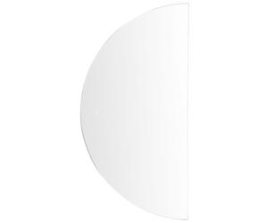 Beliani Miroir Mural Suspendu Argenté à LED 60 x 120 cm Forme Demi Ronde Minimaliste Loue