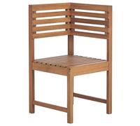 Beliani Mobilier de Terrasse Modulable 1 Chaise d'angle en Bois d'Acacia Treia