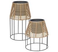 Beliani Paniers à Plantes en Polyrotin Marron 2 Tailles pour Intérieur et Extérieur Faits Main Borago