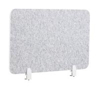 Beliani Panneau Séparateur de Bureau Acoustique et Visuel 80 x 50 cm en Polyester et Matériau Synthétique Gris Foncé Split