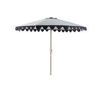Beliani Parasol de Jardin Moderne en Tissu et Mât en Aluminium ⌀ 2,70 m Accessoire de Jardin Gris Isolotto