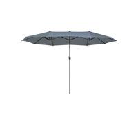 Beliani - Parasol Double de Jardin - Sibilla - 460 cm, en Tissu Polyester, Anthr