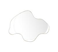 Beliani Petit Miroir Mural Moderne et Minimaliste en Métal Doré 77 x 59 cm Forme Irrégulière Cadre en Fer Melun