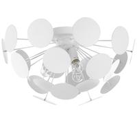 Beliani - Plafonnier - Maritsa - 3 Ampoules, E14 Max 40W, en Métal et PVC, Blanc