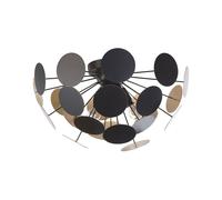 Beliani - Plafonnier - Maritsa - 3 Ampoules, E14 Max 40W, en Métal et PVC, Noir