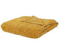 Beliani Plaid Ultra Doux Cocooning Jaune 150 x 200 cm pour l'hiver Parfait comme Jetée de Canapé et Couvre-lit