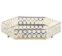 Beliani - Plateau Décoratif Chic et Glamour de Forme Hexagonale 28 x 25 cm, en