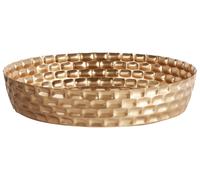 Beliani - Plateau Décoratif Rond - Suez - 38 cm, en Acier, Doré