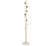 Beliani Porte-Manteau en Métal Base Marbre Porte Veste Accessoire Couloir Entrée Doré Notus