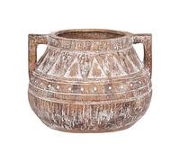 Beliani Pot à Plantes Rustique en Magnésium Intérieur Extérieur Jardinière Marron Variegatum