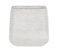 Beliani Pot de Fleurs Cache-Pot Carré 50x50 cm Blanc Matières Résistantes Idéal pour Intérieur et Extérieur au Style Moderne et Scandinave