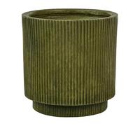 Beliani Pot de Fleurs Extérieur 30 x 30 x 30 cm en Fibre d'argile Vert Olive Daria