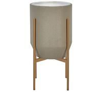 Beliani Pot de Fleurs Glam Moderne en Métal 33 x 33 x 62 cm Intérieur Extérieur Gris Hybridum