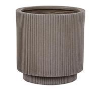 Beliani Pot de Fleurs pour Extérieur 30 x 30 x 30 cm en Fibre d'argile Taupe Daria