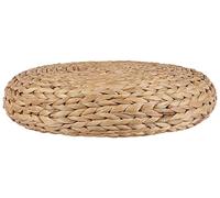 Beliani Pouf Boho en Fibre de Jacinthe d'eau Tressé Rembourrage en Mousse Wahoo