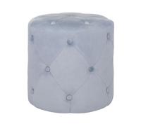 Beliani - Pouf - Corolla - Gris Clair, Velours