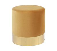 Pouf Sophia Moutarde Velours Jaune