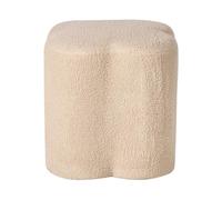 Beliani Pouf en Bouclé en Forme de Trèfle Accessoire Meuble de Salon Chambre Beige Mancos