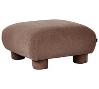 Beliani Pouf en Bouclé Modulaire Profil Bas Repose-Pieds Ottoman Marron Mjalbi