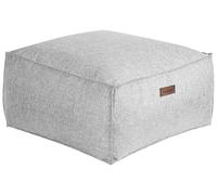 Beliani Pouf Ottoman Rectangulaire en Polyester Rembourré Gris Accessoire Décoration Mukki