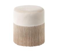 Beliani - Pouf - Virginia - Beige, Velours
