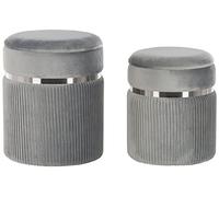 Beliani Poufs Style Glamour et Elégant avec Rangement 44/38cm Lot de 2 Camdenton