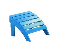 Beliani Repose-Pied Confortable pour Fauteuil Bas de Jardin Effet Bois Bleu Résitant pour Jardin ou Terrasse Style Rustique et Campagne