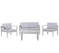 Beliani - Salon de Jardin - Salerno - 4 Places, en Aluminium, Gris