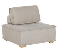 Beliani - Section de Canapé 1 Place - Tibro - En Tissu Polyester, Beige