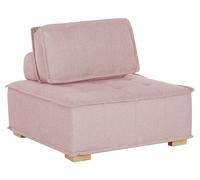 Beliani - Section de Canapé 1 Place - Tibro - En Tissu Polyester, Rose