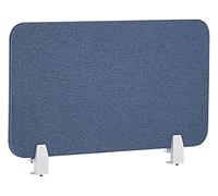 Beliani Séparateur Cloison Acoustique de Bureau et Table Bleu 72 x 40 cm Réduit Le Bruit et Les Distractions Visuelles Idéal pour Le Open Space