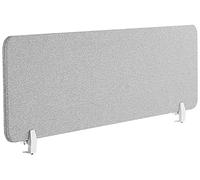 Beliani Séparateur Cloison Acoustique de Bureau et Table Gris Clair 160 x 40 cm Réduit Le Bruit et Les Distractions Visuelles Idéal pour Le Open Space