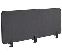 Beliani Séparateur Cloison Acoustique de Bureau et Table Gris Foncé 180 x 40 cm Réduit Le Bruit et Les Distractions Visuelles Idéal pour Le Open Space