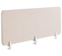 Beliani Séparateur de Bureau Beige Synthétique et Polyester 180 x 40 cm Ecran Visuel Wally