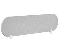 Beliani Séparateur de Bureau en Pet Acoustique Recouvert de Tissu 160 x 40 cm Gris Clair Sparky