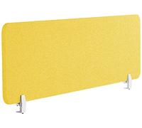 Beliani Séparateur de Bureau Jaune Synthétique et Polyester 130 x 40 cm Ecran Visuel Wally