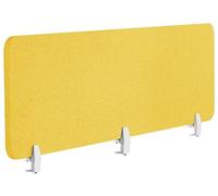 Beliani Séparateur de Bureau Jaune Synthétique et Polyester 180 x 40 cm Ecran Visuel Wally