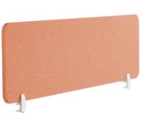 Beliani Séparateur de Bureau Orange Synthétique et Polyester 130 x 40 cm Ecran Visuel Wally