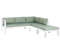 Beliani Set de Housses de Coussin Salon Extérieur Hydrofuge Résistant aux UV en Polyester Vert Messina