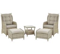 Beliani - Set de Terrasse 2 Places - Ponza - 2 fauteuils avec table et repose-p